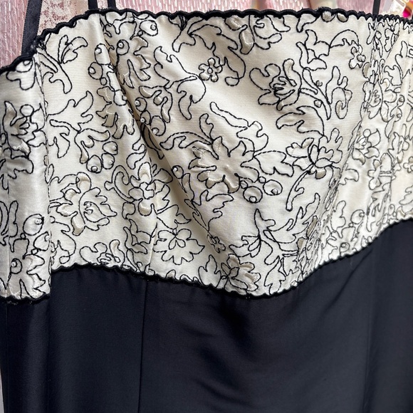Ann Taylor Black and Cream Silk Dress - Picture 3 of 4
